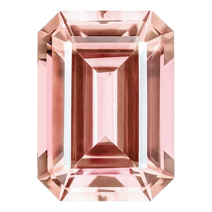 MD Fixed Emerald Cut Side Stones 1.28ct x 2 (7x5mm) - Champagne Sapphire