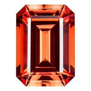 MD Fixed Emerald Cut Side Stones 1.3ct x 2 (7x5mm) - Padparadscha