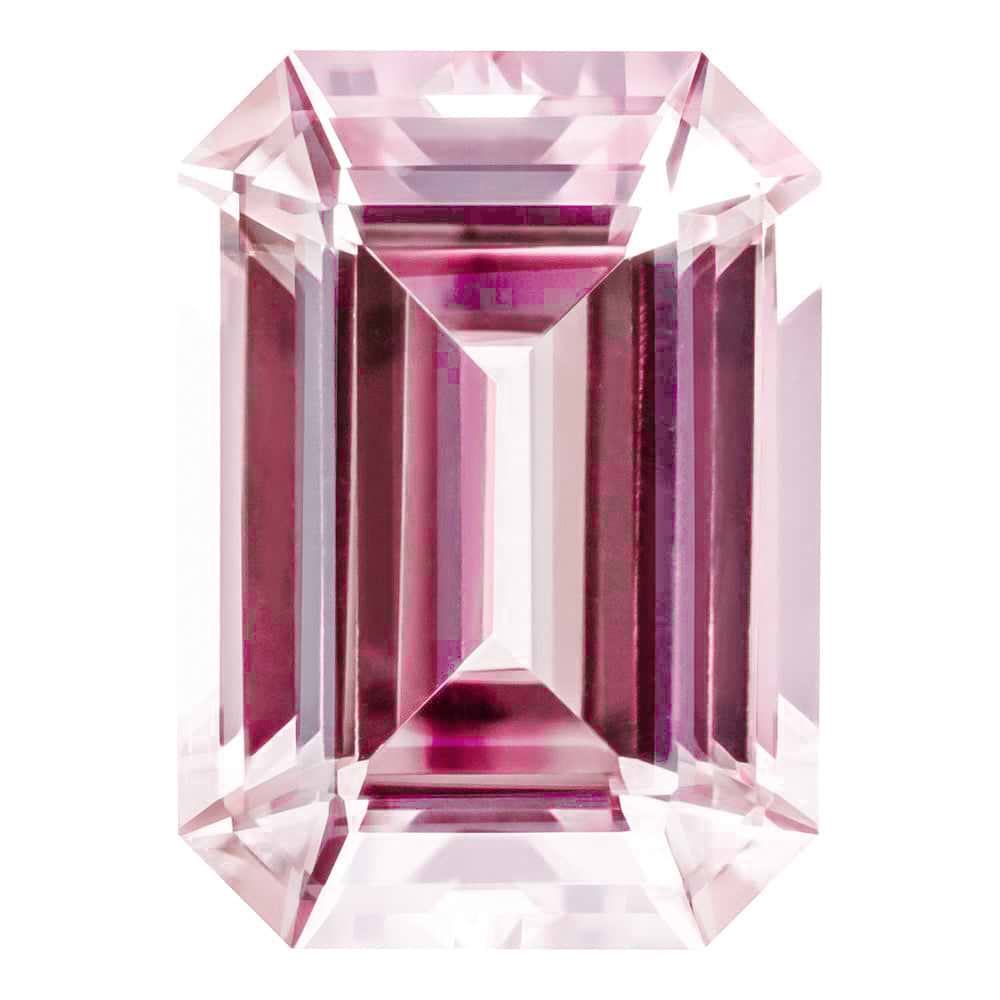 MD Fixed Emerald Cut Side Stones 0.7ct x 2 (6x4mm) - Pink Champagne Sapphire
