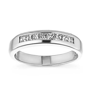  channel set diamond wedding band made to fit melanie engagement ring