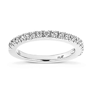 Novu Diamond Accented Wedding Band shown in Platinum
