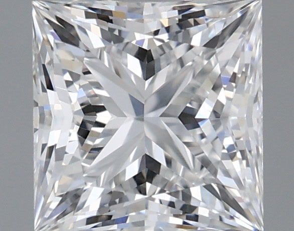 1.04 Carat Princess Shaped, Ideal Cut, D Color, VVS2 Clarity, IGI Certified Lab Grown Diamond