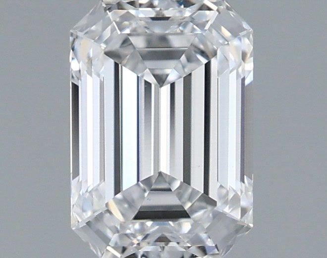 1.01 Carat Emerald Shaped, Ideal Cut, D Color, SI1 Clarity, IGI Certified Lab Grown Diamond