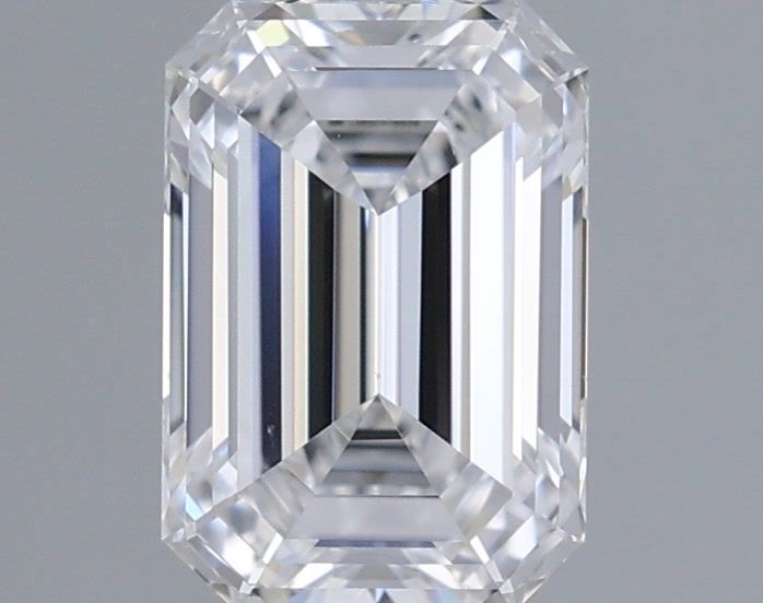 0.96 Carat Emerald Shaped, Ideal Cut, D Color, VVS2 Clarity, IGI Certified Lab Grown Diamond