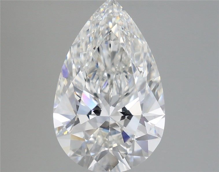 4.52 Carat Pear Shaped, Very Good Cut, F Color, VVS2 Clarity, IGI Certified Lab Grown Diamond