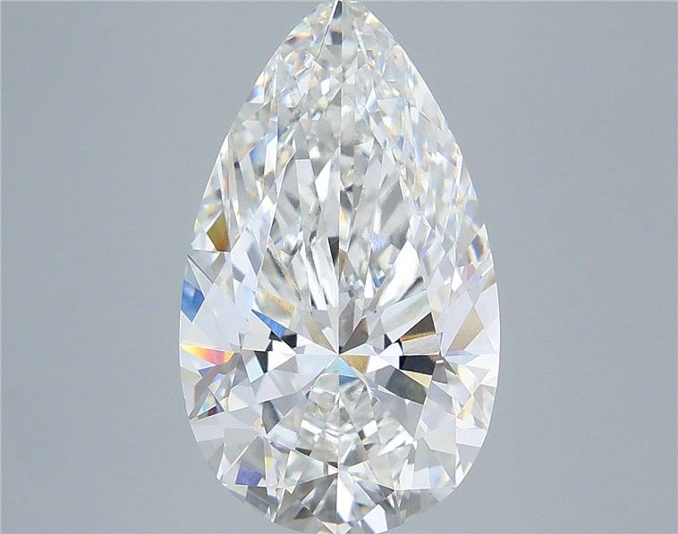 6.10 Carat Pear Shaped, Ideal Cut, E Color, VVS2 Clarity, IGI Certified Lab Grown Diamond