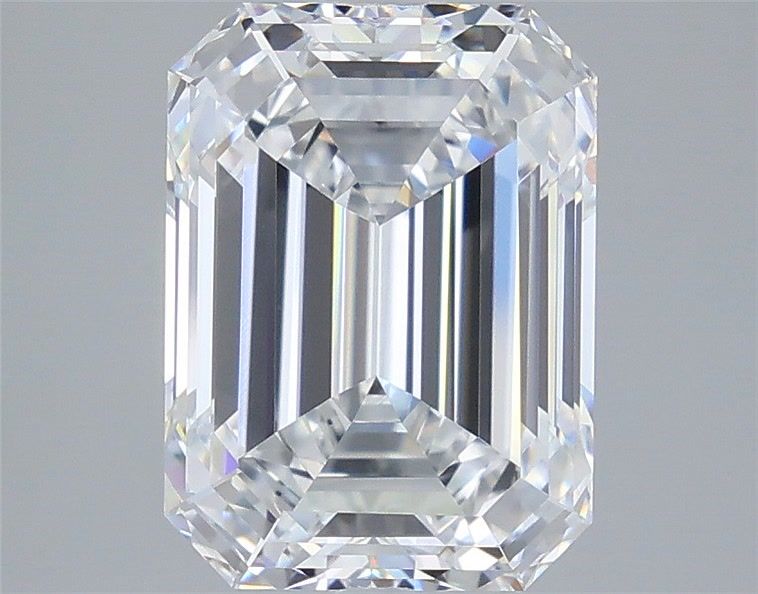 4.53 Carat Emerald Shaped, Very Good Cut, D Color, VVS1 Clarity, IGI Certified Lab Grown Diamond