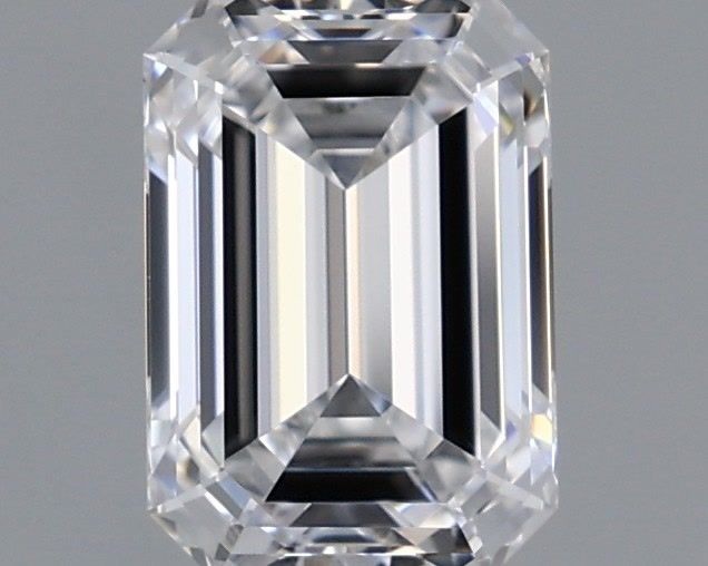 0.98 Carat Emerald Shaped, Ideal Cut, D Color, VVS2 Clarity, IGI Certified Lab Grown Diamond