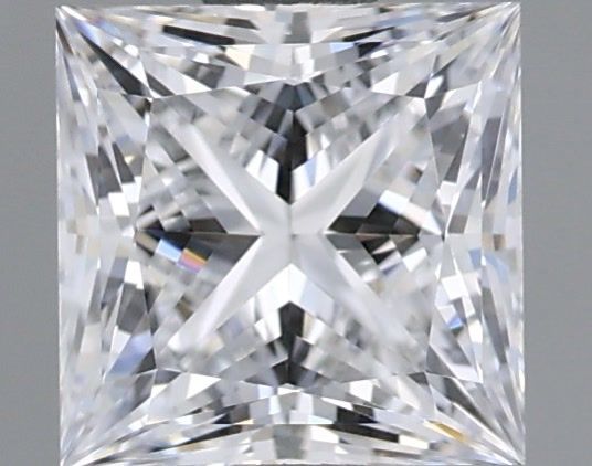 1.04 Carat Princess Shaped, Ideal Cut, D Color, VVS2 Clarity, IGI Certified Lab Grown Diamond