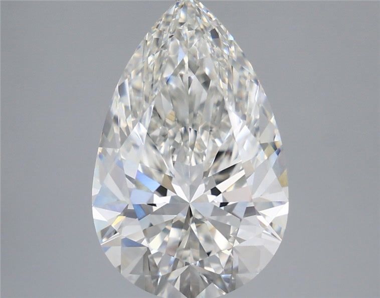 4.55 Carat Pear Shaped, Very Good Cut, F Color, VVS2 Clarity, IGI Certified Lab Grown Diamond