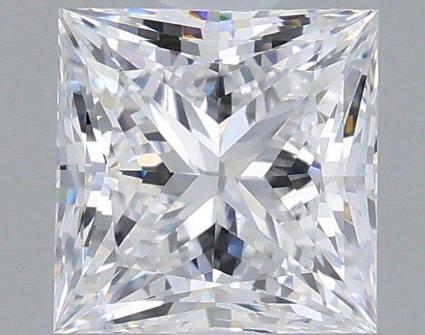 1.04 Carat Princess Shaped, Very Good Cut, D Color, VVS2 Clarity, IGI Certified Lab Grown Diamond
