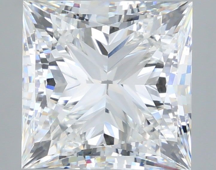 4.70 Carat Princess Shaped, Very Good Cut, F Color, VVS2 Clarity, IGI Certified Lab Grown Diamond