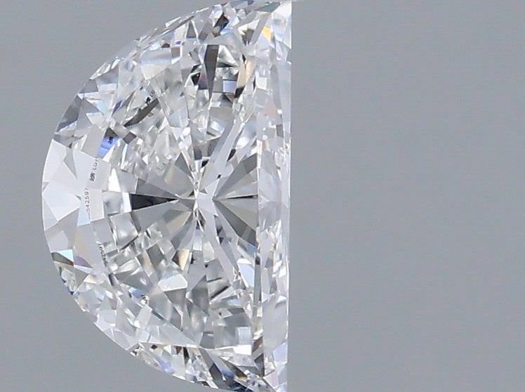 1.00 Carat Half Moon Shaped, Very Good Cut, D Color, VVS2 Clarity, IGI Certified Lab Grown Diamond