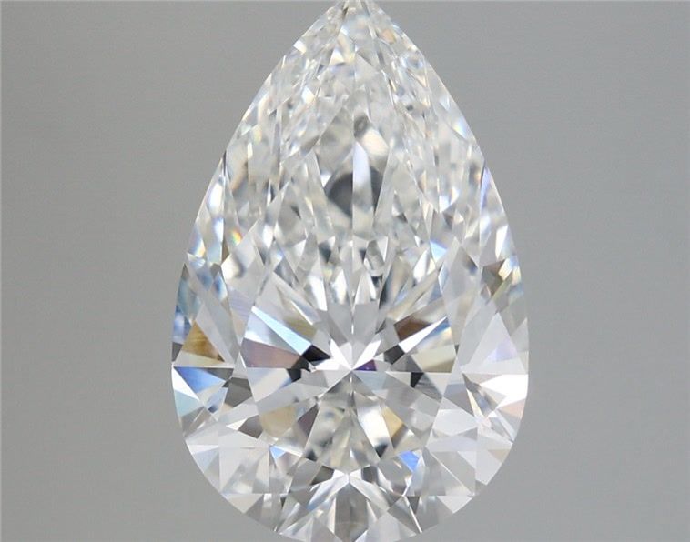4.55 Carat Pear Shaped, Very Good Cut, F Color, VVS2 Clarity, IGI Certified Lab Grown Diamond