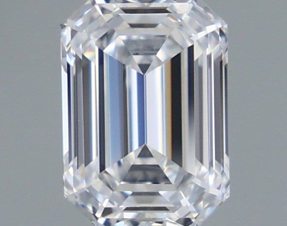 1.04 Carat Emerald Shaped, Ideal Cut, D Color, VVS1 Clarity, IGI Certified Lab Grown Diamond