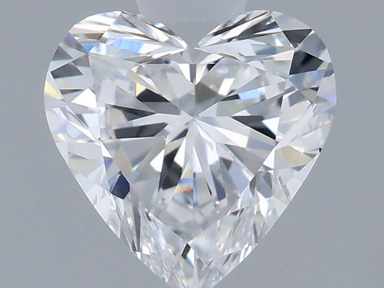 0.56 Carat Heart Shaped, Very Good Cut, D Color, VVS2 Clarity, IGI Certified Lab Grown Diamond