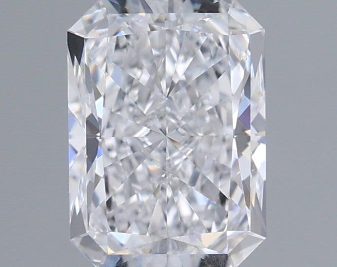 0.95 Carat Radiant Shaped, Ideal Cut, D Color, VVS2 Clarity, IGI Certified Lab Grown Diamond