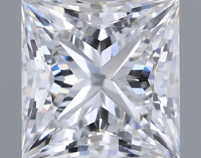 1.04 Carat Princess Shaped, Ideal Cut, D Color, VVS2 Clarity, IGI Certified Lab Grown Diamond