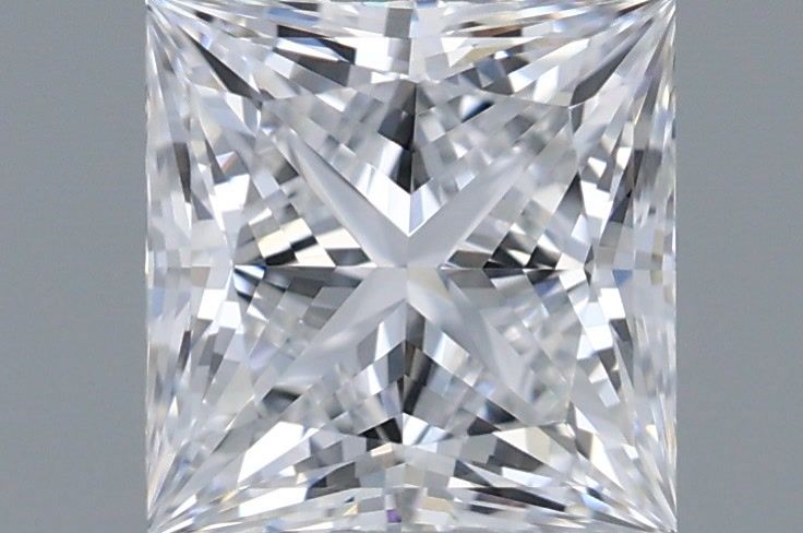 1.04 Carat Princess Shaped, Ideal Cut, D Color, VVS2 Clarity, IGI Certified Lab Grown Diamond