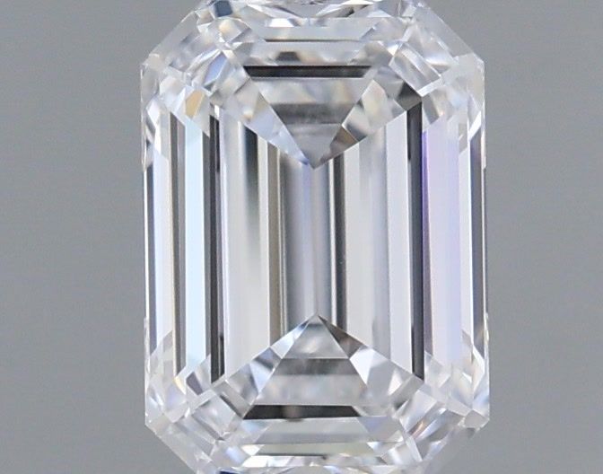 1.02 Carat Emerald Shaped, Ideal Cut, D Color, VVS2 Clarity, IGI Certified Lab Grown Diamond