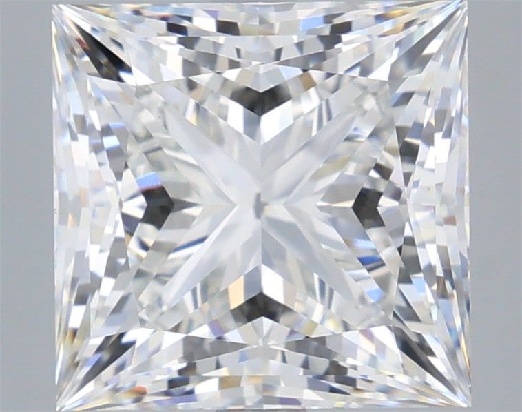 5.07 Carat Princess Shaped, Ideal Cut, F Color, VS1 Clarity, IGI Certified Lab Grown Diamond