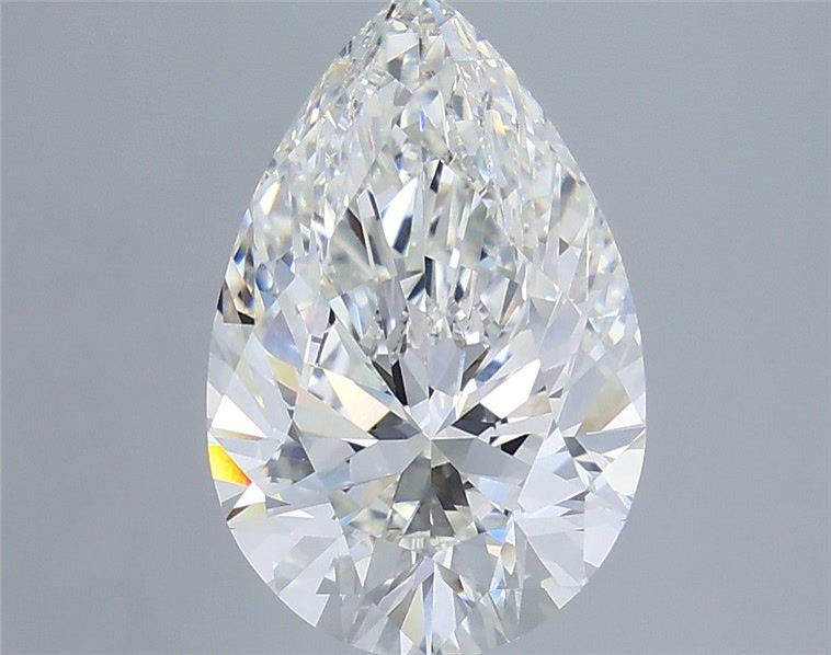 3.72 Carat Pear Shaped, Ideal Cut, G Color, VVS2 Clarity, IGI Certified Lab Grown Diamond