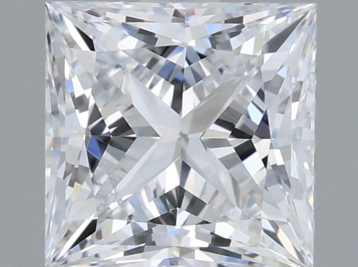 1.24 Carat Princess Shaped, Ideal Cut, D Color, VVS1 Clarity, IGI Certified Lab Grown Diamond