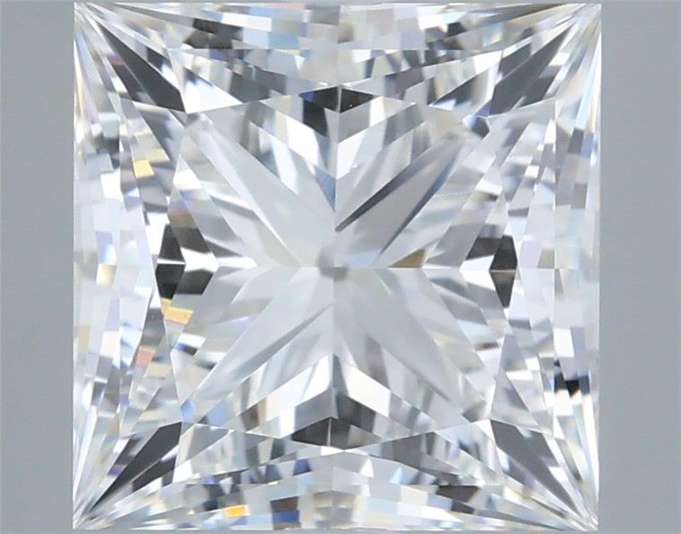 4.56 Carat Princess Shaped, Very Good Cut, F Color, VVS2 Clarity, IGI Certified Lab Grown Diamond