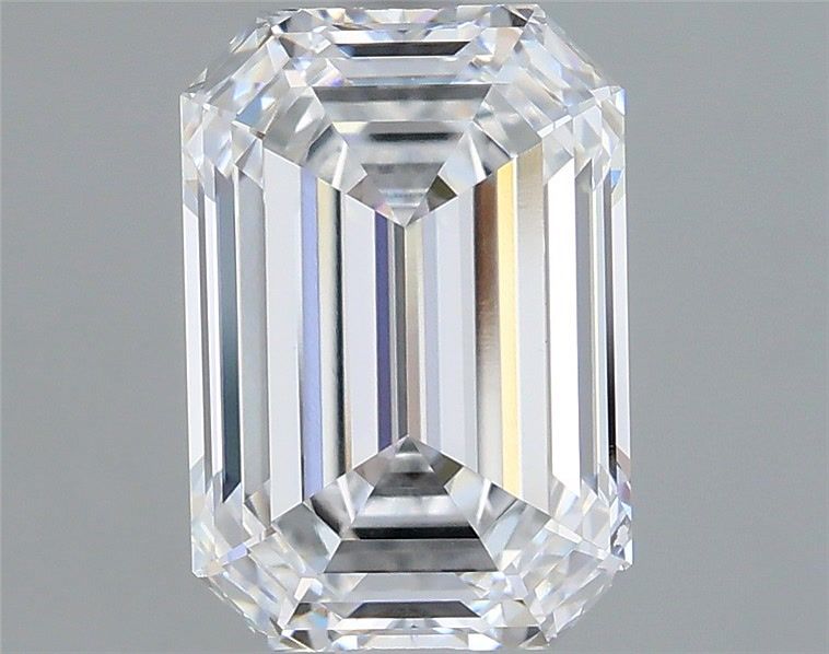 2.55 Carat Emerald Shaped, Ideal Cut, D Color, VVS1 Clarity, IGI Certified Lab Grown Diamond