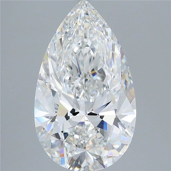 5.07 Carat Pear Shaped, Ideal Cut, E Color, VVS2 Clarity, IGI Certified Lab Grown Diamond
