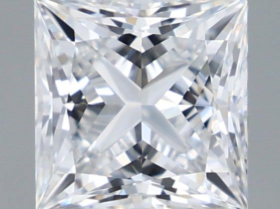 1.28 Carat Princess Shaped, Ideal Cut, D Color, VVS2 Clarity, IGI Certified Lab Grown Diamond