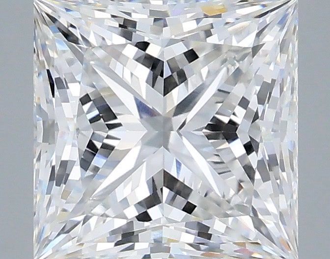 3.10 Carat Princess Shaped, Ideal Cut, F Color, VVS2 Clarity, IGI Certified Lab Grown Diamond