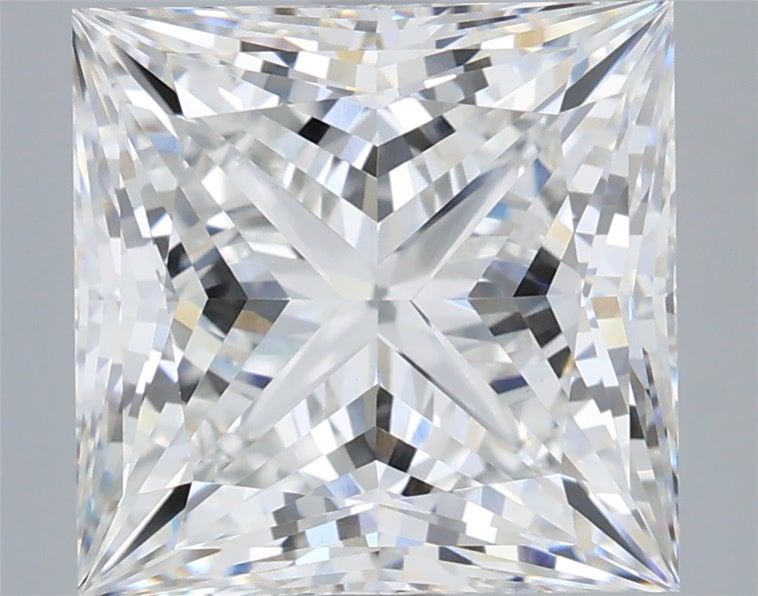 5.09 Carat Princess Shaped, Ideal Cut, E Color, VVS2 Clarity, IGI Certified Lab Grown Diamond