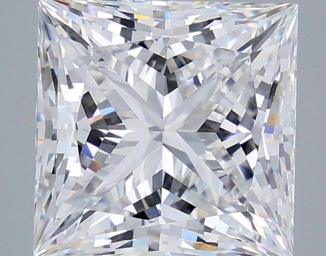5.07 Carat Princess Shaped, Ideal Cut, E Color, VS1 Clarity, IGI Certified Lab Grown Diamond