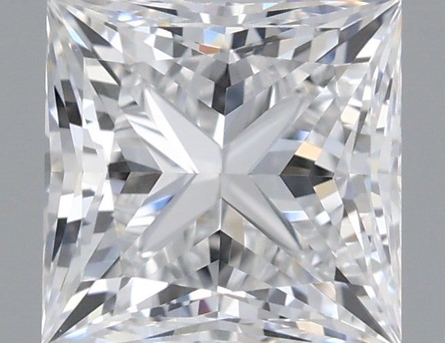 1.04 Carat Princess Shaped, Ideal Cut, D Color, VVS2 Clarity, IGI Certified Lab Grown Diamond