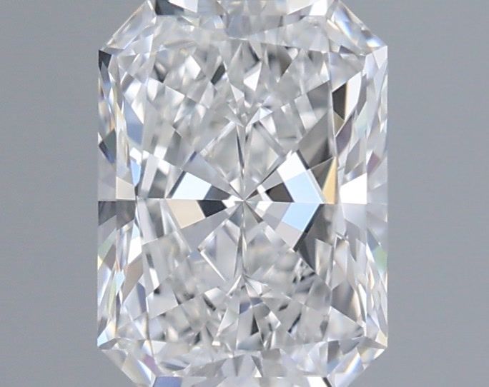 0.97 Carat Radiant Shaped, Excellent Cut, D Color, VVS2 Clarity, IGI Certified Lab Grown Diamond