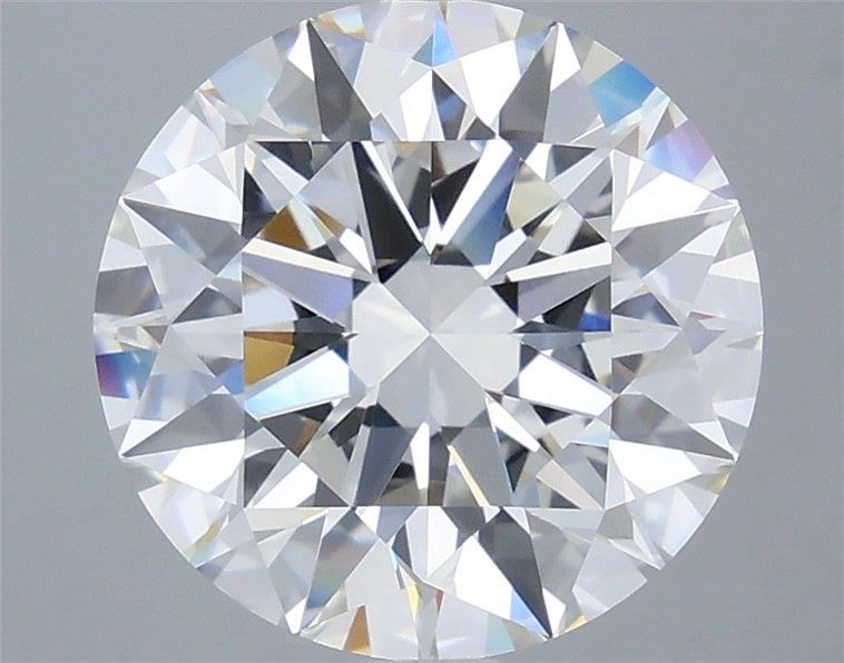 6.10 Carat Round Shaped, Excellent Cut, F Color, VVS2 Clarity, IGI Certified Lab Grown Diamond