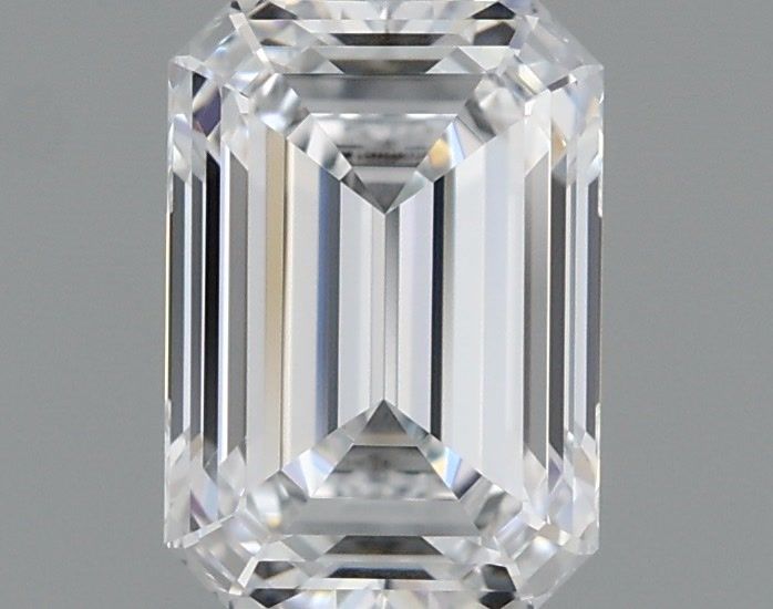 0.92 Carat Emerald Shaped, Ideal Cut, D Color, VVS2 Clarity, IGI Certified Lab Grown Diamond