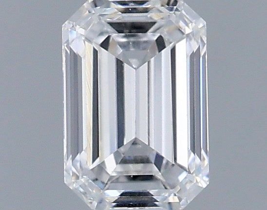0.55 Carat Emerald Shaped, Very Good Cut, D Color, VS1 Clarity, IGI Certified Lab Grown Diamond