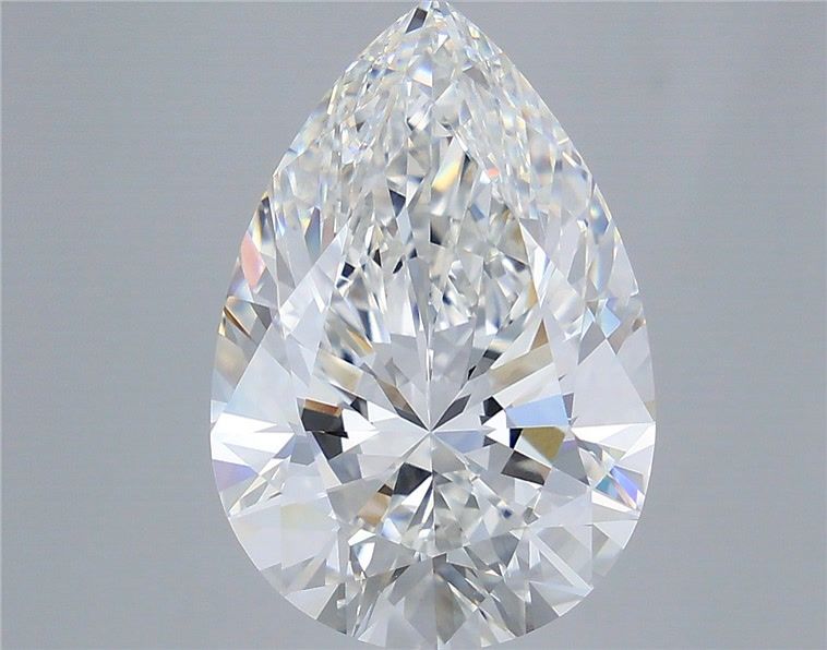 8.06 Carat Pear Shaped, Very Good Cut, F Color, VVS2 Clarity, IGI Certified Lab Grown Diamond