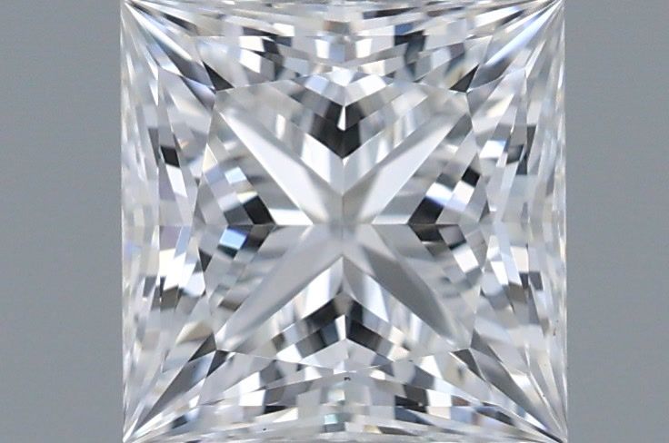 1.04 Carat Princess Shaped, Ideal Cut, D Color, VVS2 Clarity, IGI Certified Lab Grown Diamond