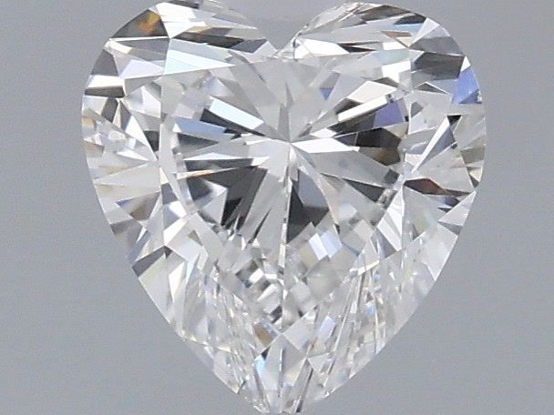0.66 Carat Heart Shaped, Very Good Cut, D Color, VVS2 Clarity, IGI Certified Lab Grown Diamond