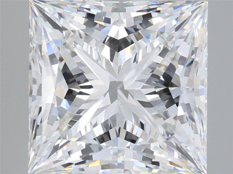 6.54 Carat Princess Shaped, Very Good Cut, E Color, VVS2 Clarity, IGI Certified Lab Grown Diamond