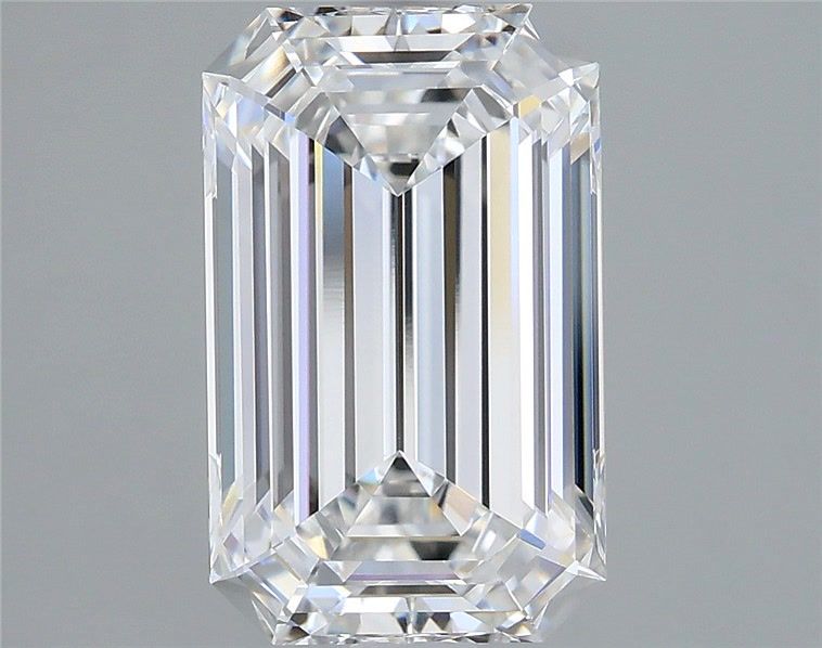 3.04 Carat Emerald Shaped, Excellent Cut, E Color, IF Clarity, IGI Certified Lab Grown Diamond