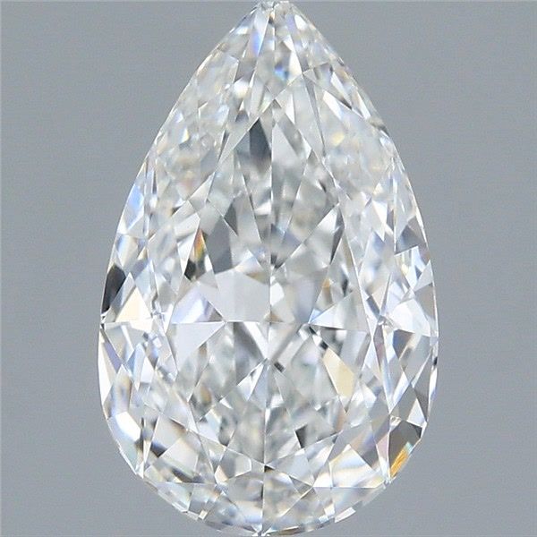 2.06 Carat Pear Shaped, Ideal Cut, F Color, VVS2 Clarity, IGI Certified Lab Grown Diamond