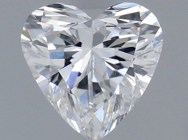 0.53 Carat Heart Shaped, Very Good Cut, D Color, VVS2 Clarity, IGI Certified Lab Grown Diamond