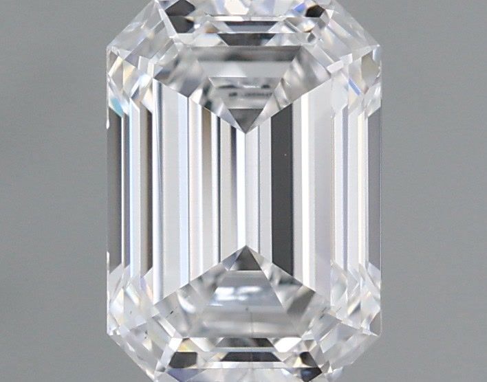 1.02 Carat Emerald Shaped, Ideal Cut, D Color, SI1 Clarity, IGI Certified Lab Grown Diamond