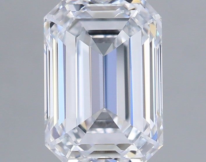 1.53 Carat Emerald Shaped, Ideal Cut, D Color, VS2 Clarity, IGI Certified Lab Grown Diamond
