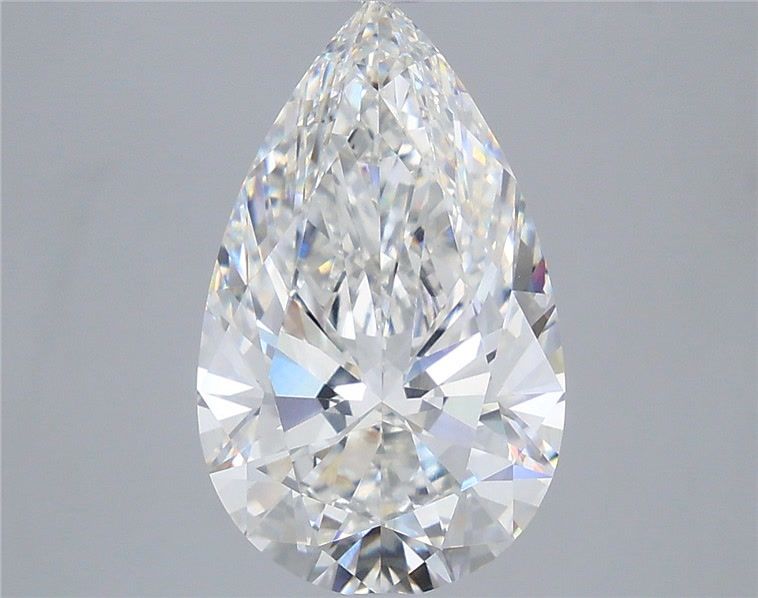 5.07 Carat Pear Shaped, Ideal Cut, F Color, VVS2 Clarity, IGI Certified Lab Grown Diamond