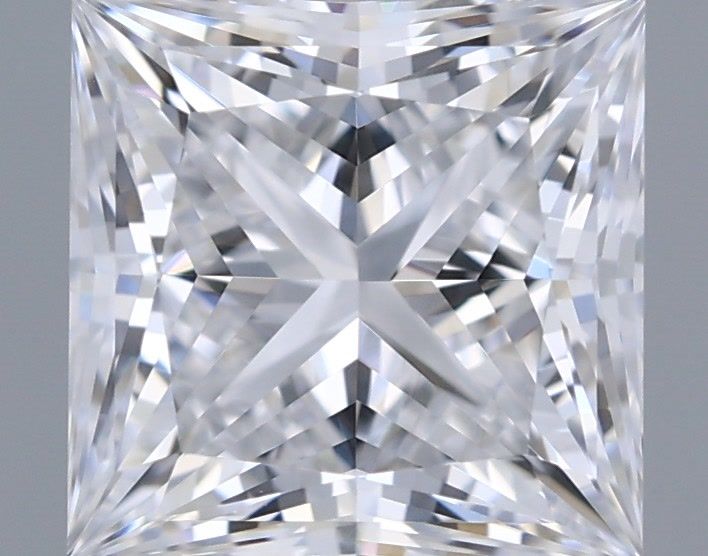 1.04 Carat Princess Shaped, Ideal Cut, D Color, VVS1 Clarity, IGI Certified Lab Grown Diamond